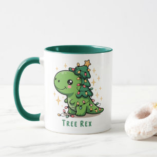 Kerstmis Dinosaurus Licht Feest Grappige Boom Rex Mok