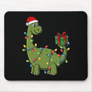 Kerstmis Dinosaurus met Lichten Leuke Jongens Kind Muismat