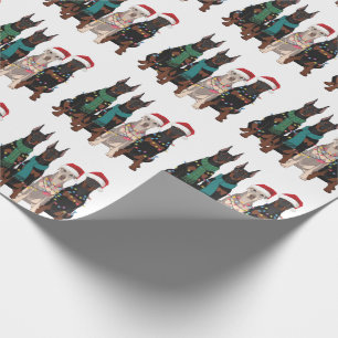 Kerstmis Dobermann-liefhebber Hond Moeder Vakantie Cadeaupapier