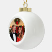 Kerstmis: Donald en Melania Keramische Bal Ornament (Rechts)