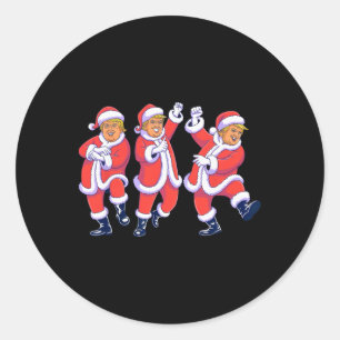 Kerstmis Donald Trump President 2025 Dansen Grappi Ronde Sticker