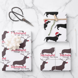 Kerstmis door de sneeuw inpakpapier vel