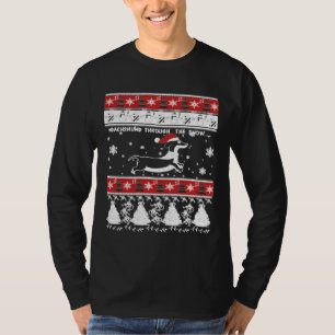 Kerstmis door de sneeuw t-shirt