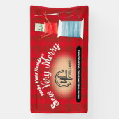 Kerstmis draad sneeuwman naaien quiltkunst ambacht spandoek (Verticaal)