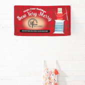 Kerstmis draad sneeuwman naaien quiltkunst ambacht spandoek (Insitu)