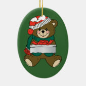 Kerstmis draagt keramisch ornament (Achterkant)