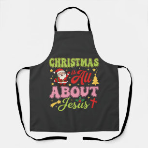 Kerstmis draait helemaal om Jezus Retro Schort
