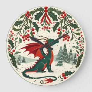 Kerstmis Draak Grote Klok