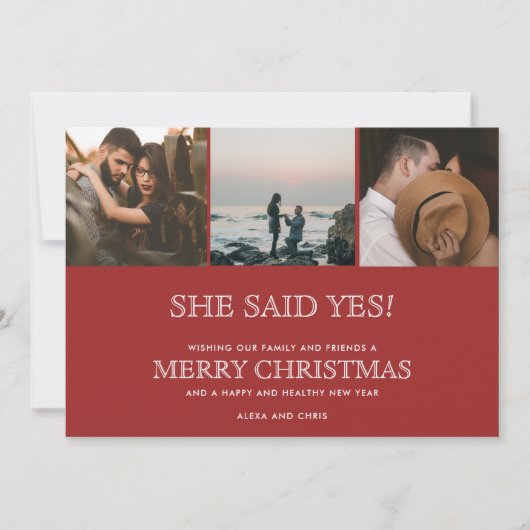 Kerstmis Drie Foto Aankondiging Verbondenheid (Voorkant)