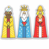 Kerstmis drie Kings Sticker (Voorkant)