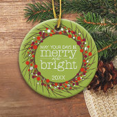 Kerstmis: dubbelzijdig keramisch ornament