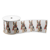 Kerstmis Duitse Herder met Winter Sjaal Lint (Spoel)