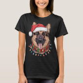 Kerstmis Duitse Herder T-shirt (Voorkant)