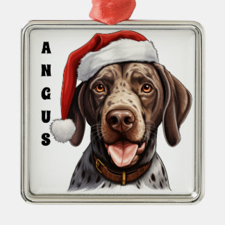 KERSTMIS DUITSE KORTTHARIGE WIJZER HOND METALEN ORNAMENT
