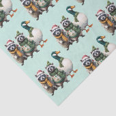 Kerstmis Dwaas Gans Wilde Wasbeer Tissuepapier (Detail)