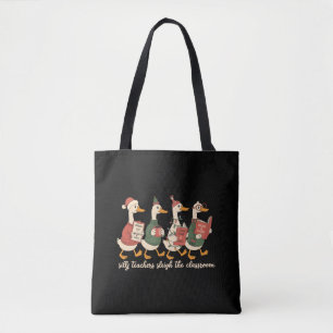 Kerstmis Dwaas Leraar Gans Cadeau Knus Winter  Draagtas