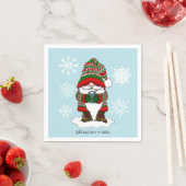 Kerstmis Dwerg Rood Groen Winter Schattig Servet (Insitu)