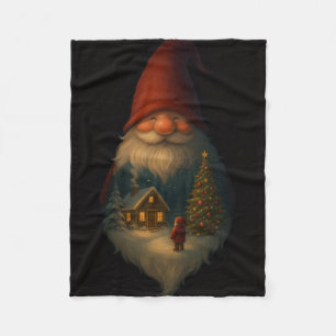 Kerstmis Dwerghut Fleece Deken – Vintage