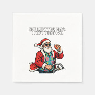 Kerstmis Echtscheiding Bewaring Humor Grappig Vaka Servet