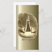 Kerstmis: een kerstkarol feestdagenkaart (Voorkant / Achterkant)