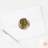 Kerstmis: een kerstkarol ronde sticker (Envelop)