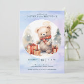 Kerstmis eerste verjaardag kaart (Staand voorkant)