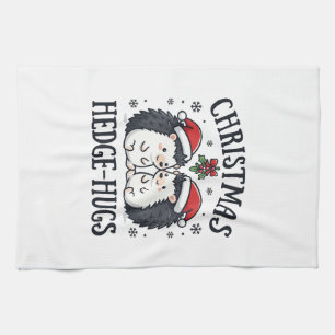 Kerstmis Egels Knuffels Cute Egels Vakantie Ontwer Theedoek