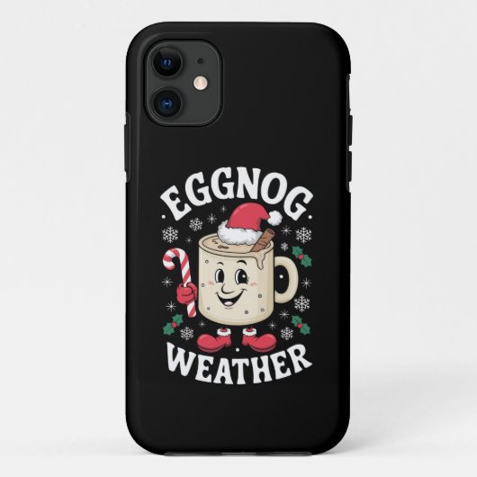 Kerstmis eggnog weer Retro Kerstmis Case-Mate iPhone Case (Achterkant)