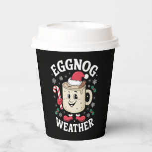 Kerstmis eggnog weer Retro Kerstmis Papieren Bekers