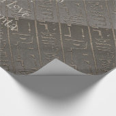 Kerstmis Egyptische Hieroglyphs Ancient Writing Cadeaupapier (Hoek)
