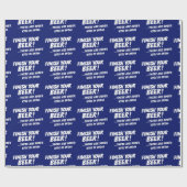 Kerstmis EIND JE BEER xmas humor Cadeaupapier (Vlak)