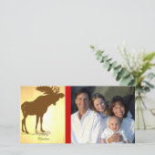 Kerstmis Eland Feestdagenkaart (Staand voorkant)