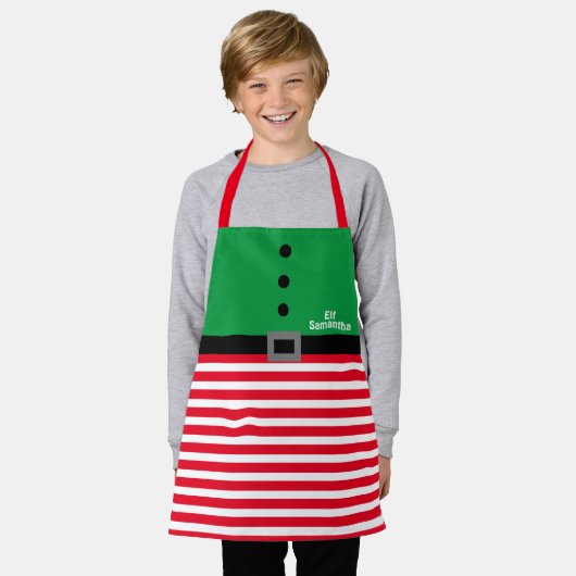 Kerstmis Elf Apron Schort (Gedragen)