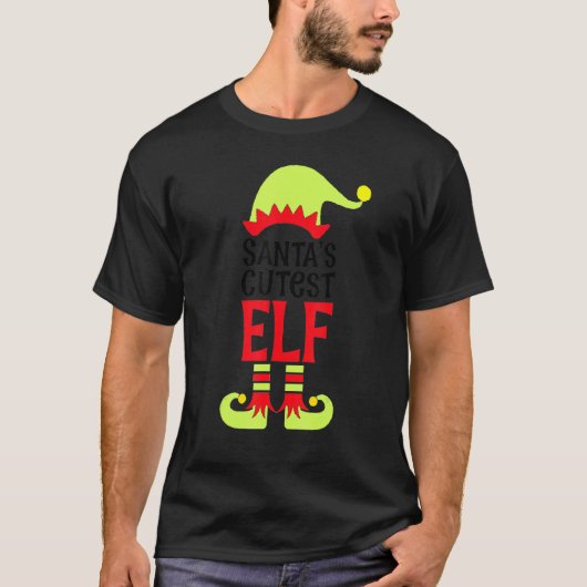 Kerstmis Elf Cutest Elf Cute Elf Santa's Elf Colo T-shirt (Voorkant)