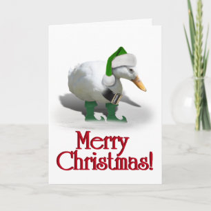 Kerstmis Elf Duck - Santa's Helper Feestdagen Kaart