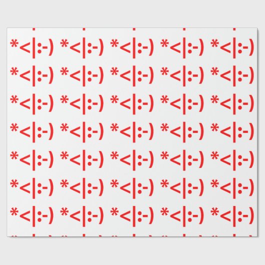 Kerstmis - Elf Emoticon Xmas ASCII - tekst Art Cadeaupapier (Vlak)