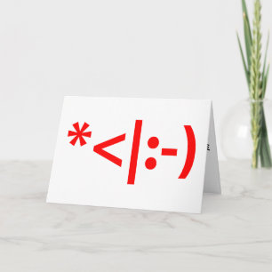 Kerstmis - Elf Emoticon Xmas ASCII - tekst Art Feestdagen Kaart