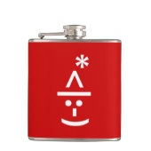 Kerstmis - Elf Emoticon Xmas ASCII - tekst Art Heupfles (Voorkant)