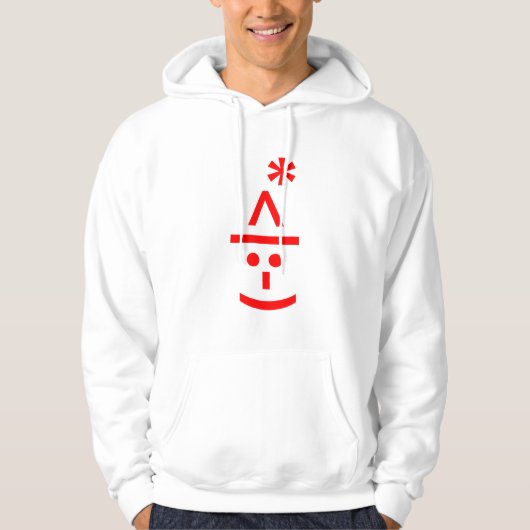 Kerstmis - Elf Emoticon Xmas ASCII - tekst Art Hoodie (Voorkant)