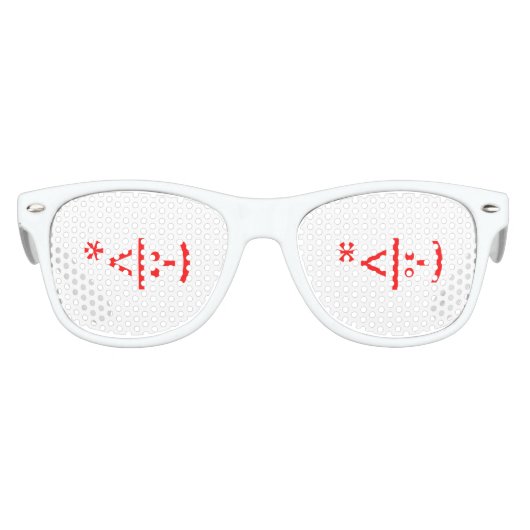 Kerstmis - Elf Emoticon Xmas ASCII - tekst Art Kinder Zonnebril (Voorkant)