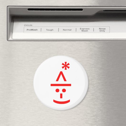 Kerstmis - Elf Emoticon Xmas ASCII - tekst Art Magneet (Insitu (Vaatwasser))