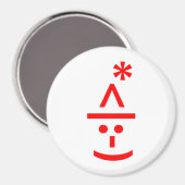 Kerstmis - Elf Emoticon Xmas ASCII - tekst Art Magneet (Voorkant / Achterkant)