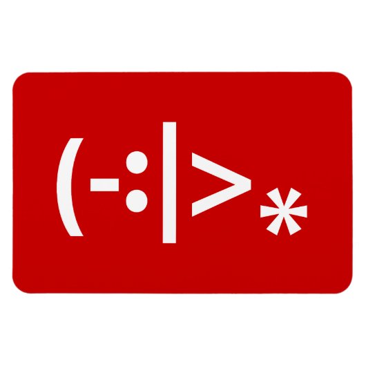 Kerstmis - Elf Emoticon Xmas ASCII - tekst Art Magneet (Horizontaal)