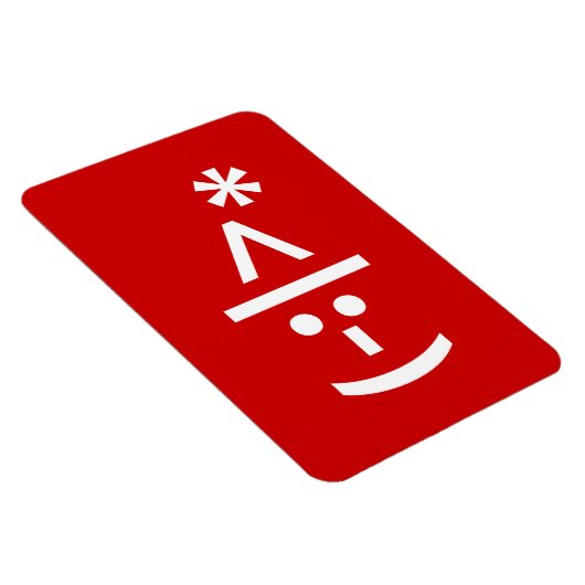 Kerstmis - Elf Emoticon Xmas ASCII - tekst Art Magneet (Rechterzijde)