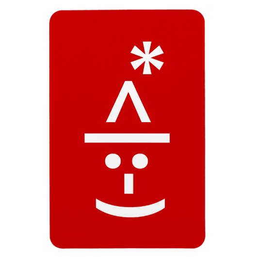 Kerstmis - Elf Emoticon Xmas ASCII - tekst Art Magneet (Verticaal)