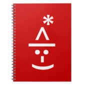 Kerstmis - Elf Emoticon Xmas ASCII - tekst Art Notitieboek (Voorkant)