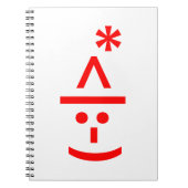 Kerstmis - Elf Emoticon Xmas ASCII - tekst Art Notitieboek (Voorkant)