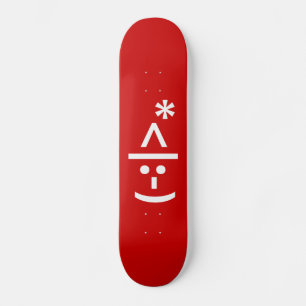 Kerstmis - Elf Emoticon Xmas ASCII - tekst Art Skateboard