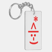 Kerstmis - Elf Emoticon Xmas ASCII - tekst Art Sleutelhanger (Voorkant Links)