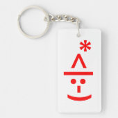 Kerstmis - Elf Emoticon Xmas ASCII - tekst Art Sleutelhanger (Voorkant)